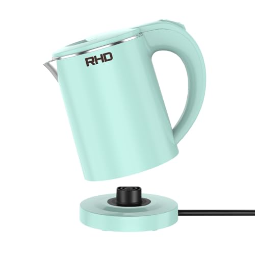RHD 0.5L Small Portable Electric Kettles for Boiling Water, Stainless Steel Travel Kettle, 600W Fast Boil Teapot, Auto Shut-Off, Tea Kettle & Hot Water Boiler Perfect For Travel, Coffee, Tea (Green) - My Kitchen Products