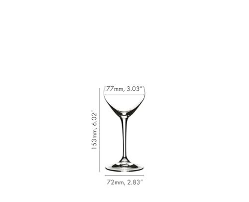 Riedel Drink Specific Glassware, Nick & Nora Cocktail Glass, 4oz, Old-Fashioned Stemmed Cocktail Glasses, Martini, Manhattan, Set of 2 - My Kitchen Products