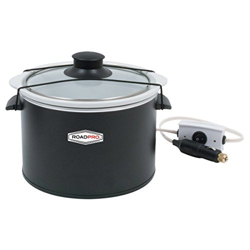 RoadPro-RPSL-350 Quart Slow Cooker, Auto Travel, 12V, White, 1.5 Quart - My Kitchen Products
