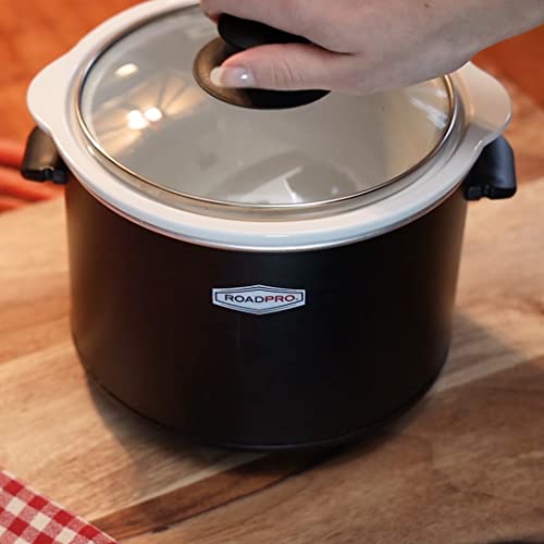 RoadPro-RPSL-350 Quart Slow Cooker, Auto Travel, 12V, White, 1.5 Quart - My Kitchen Products