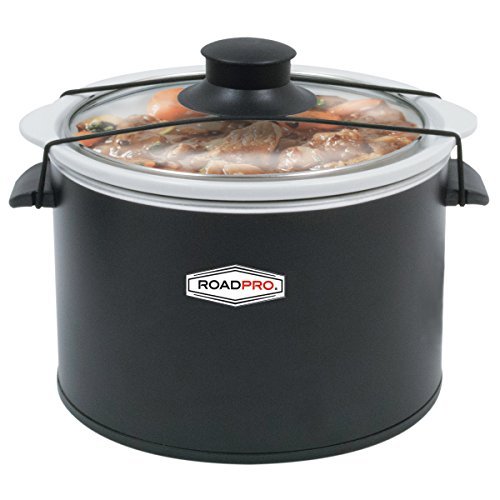 RoadPro-RPSL-350 Quart Slow Cooker, Auto Travel, 12V, White, 1.5 Quart - My Kitchen Products