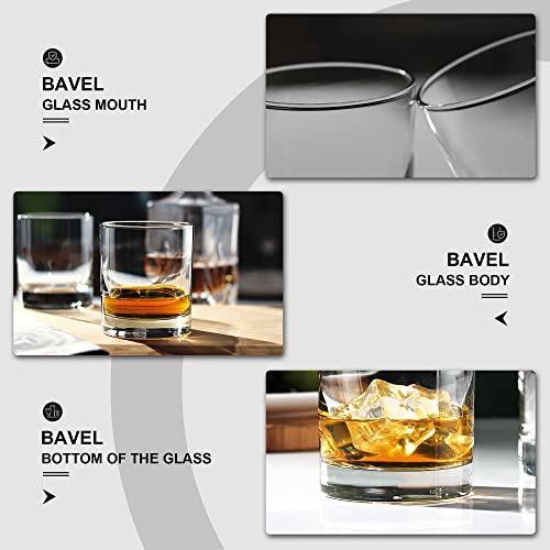 Rock Style Old Fashioned Whiskey Glasses 11 Ounce, Short Glasses For Camping/Party,Set Of 6 - My Kitchen Products