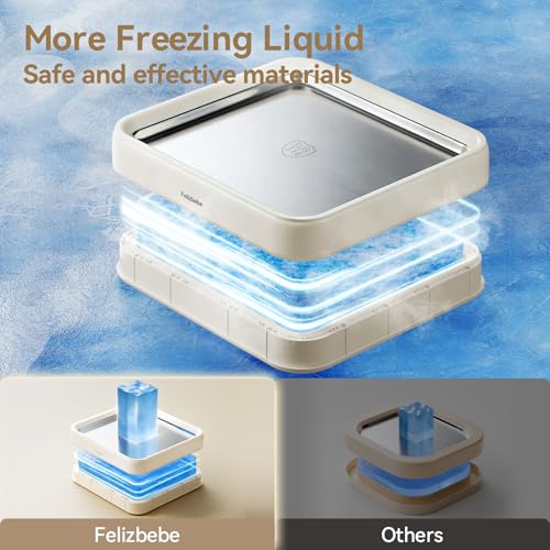 Rolled Ice Cream Maker, Felizbebe Instant Ice Cream Roller Tray with Lid and 2 Spatulas, Food Grade Premium Stainless Steel Cold Plate No-electricity for Fun Family Activities, DIY Parent-Child Time - My Kitchen Products
