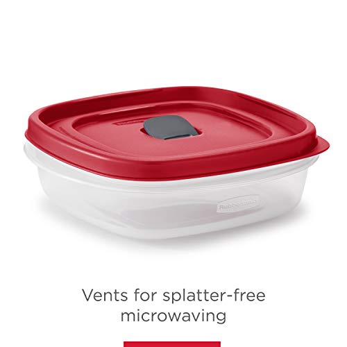 Rubbermaid 16-Piece BPA-Free Plastic Food Storage Set, Red Vented Lids - Microwave, Dishwasher Safe: Perfect for Meal Prep, Leftovers, and Kitchen Organization - My Kitchen Products