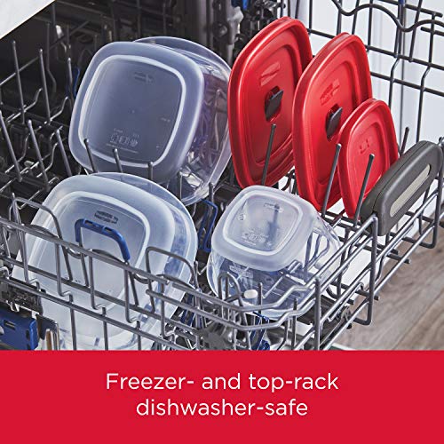 Rubbermaid 16-Piece BPA-Free Plastic Food Storage Set, Red Vented Lids - Microwave, Dishwasher Safe: Perfect for Meal Prep, Leftovers, and Kitchen Organization - My Kitchen Products