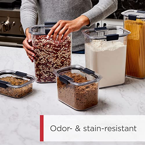 Rubbermaid Brilliance Airtight Cereal Food Storage Container, Shatterproof, BPA-Free and Dishwasher-Safe, 32oz Capacity - My Kitchen Products