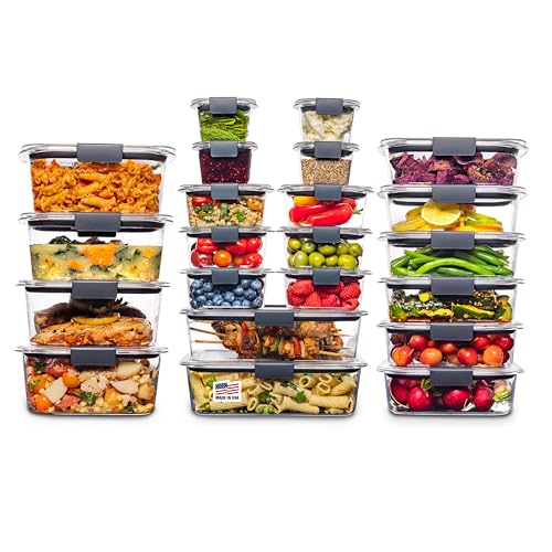 Rubbermaid Brilliance BPA Free 44-Piece Food Storage Containers Set Airtight Leak-Proof with Lids for Meal Prep Lunch and Leftovers - My Kitchen Products
