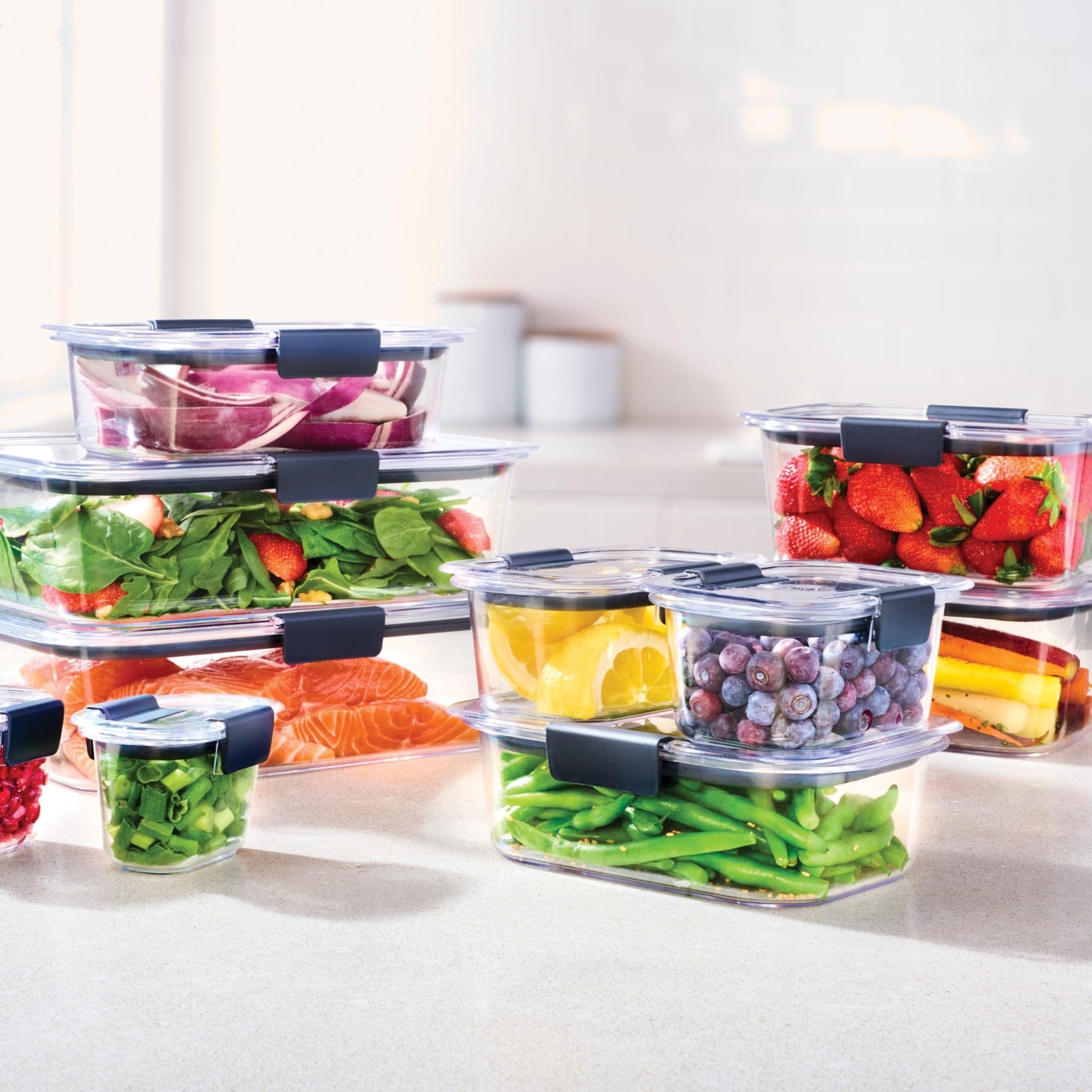 Rubbermaid Brilliance BPA Free Airtight Food Storage Containers with Lids, Set of 4 (4.7 Cup) Ideal for Lunch, Meal Prep, and Leftovers - My Kitchen Products