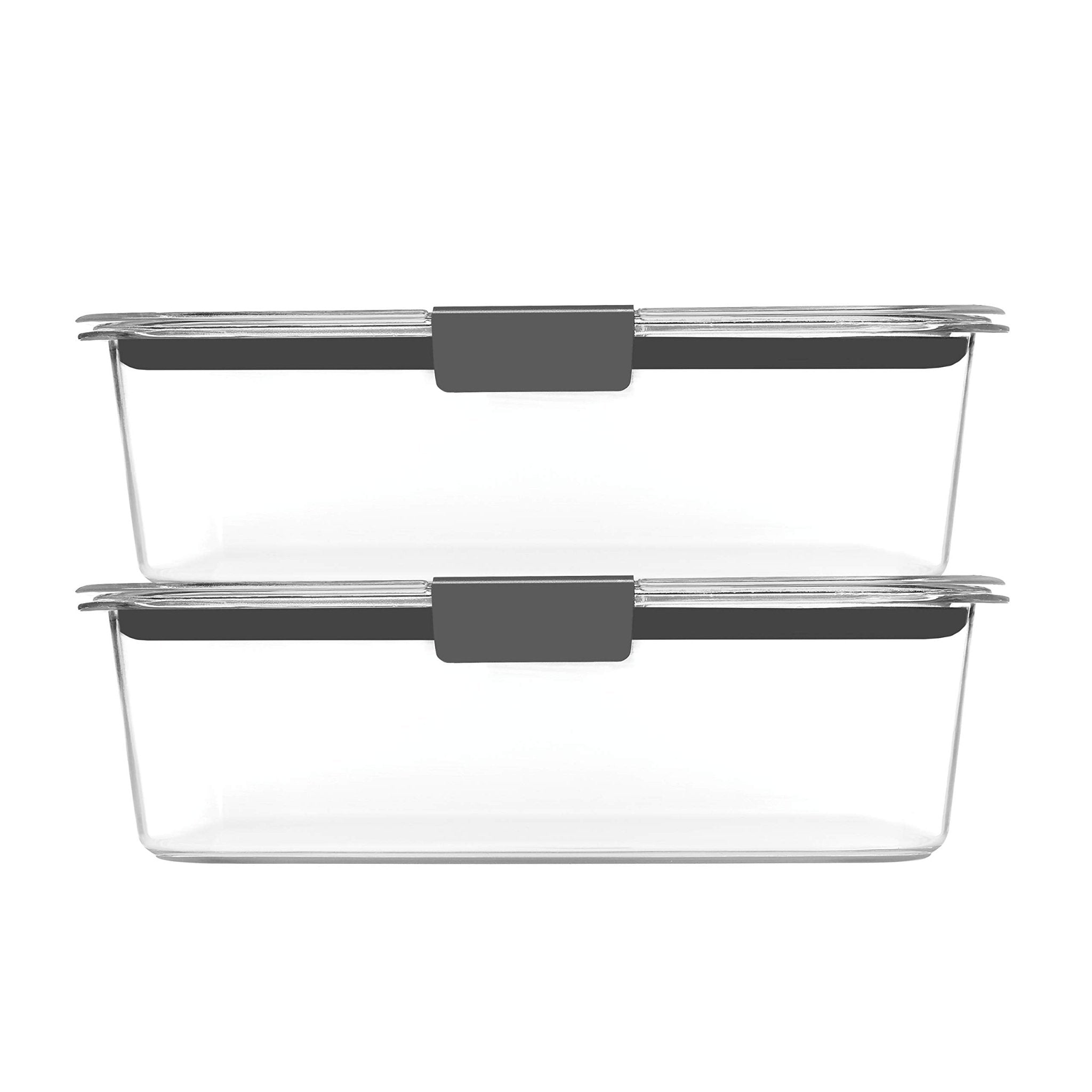 Rubbermaid Brilliance BPA-Free Food Storage Containers with Lids, Airtight Clear Set of 2 (9.6 Cup), Ideal for Lunch, Meal Prep, and Leftovers - My Kitchen Products