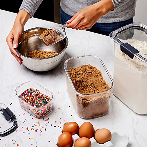 Rubbermaid Brilliance BPA-Free Food Storage Containers with Lids Airtight Kitchen and Pantry Organization Set Includes 3 Containers and Scoops Clear 16 cups - My Kitchen Products