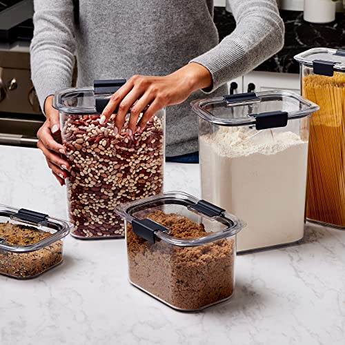 Rubbermaid Brilliance BPA-Free Food Storage Containers with Lids Airtight Kitchen and Pantry Organization Set Includes 3 Containers and Scoops Clear 16 cups - My Kitchen Products