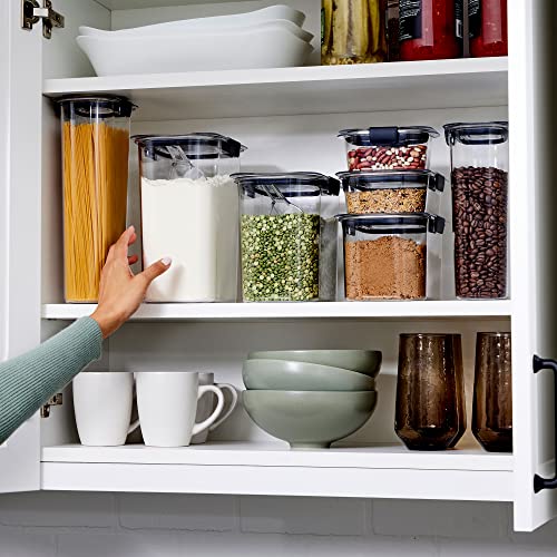 Rubbermaid Brilliance BPA-Free Food Storage Containers with Lids Airtight Kitchen and Pantry Organization Set Includes 3 Containers and Scoops Clear 16 cups - My Kitchen Products