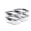 Rubbermaid Brilliance Glass Food Storage Containers, 3.2 Cup, Set of 4, BPA-Free, Leak-Proof, Clear - My Kitchen Products
