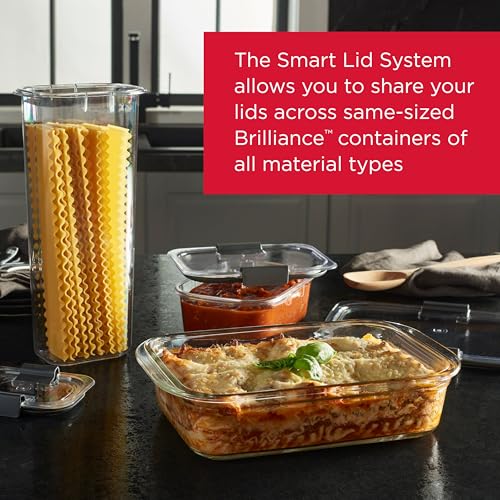 Rubbermaid Brilliance Glass Food Storage Containers, 3.2 Cup, Set of 4, BPA-Free, Leak-Proof, Clear - My Kitchen Products