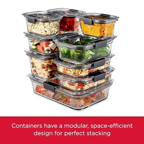 Rubbermaid Brilliance Glass Food Storage Containers, 3.2 Cup, Set of 4, BPA-Free, Leak-Proof, Clear - My Kitchen Products