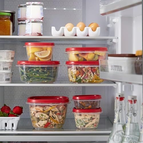 Rubbermaid Easy Find Lids Food Storage Container, 14 Cup, Red 2 Pack - My Kitchen Products