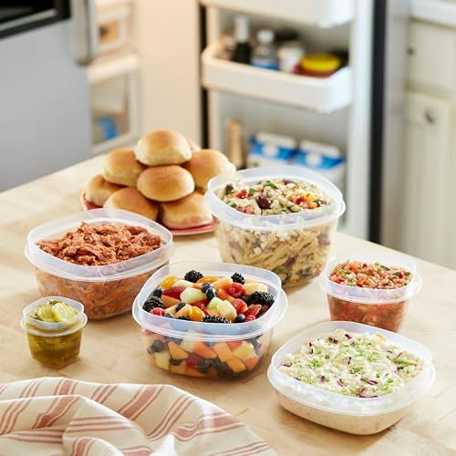 Rubbermaid Easy Find Lids Food Storage Container, 14 Cup, Red 2 Pack - My Kitchen Products