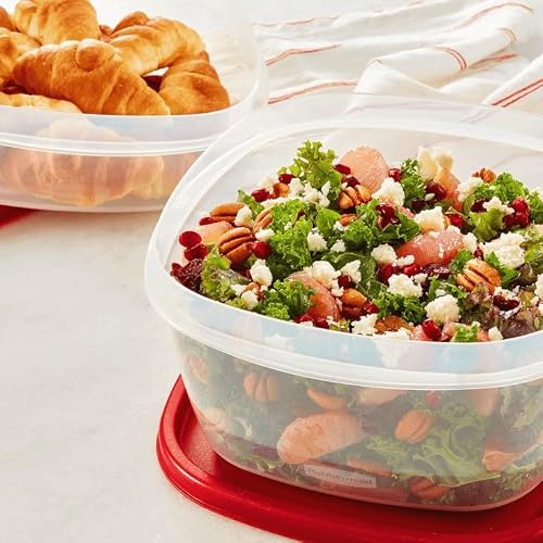 Rubbermaid Easy Find Lids Food Storage Container, 14 Cup, Red 2 Pack - My Kitchen Products