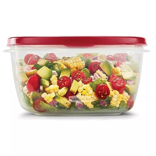 Rubbermaid Easy Find Lids Food Storage Container, 14 Cup, Red 2 Pack - My Kitchen Products
