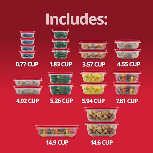 Rubbermaid EasyStore Containers, 44-Piece Set, Food Storage Containers with Lids - My Kitchen Products