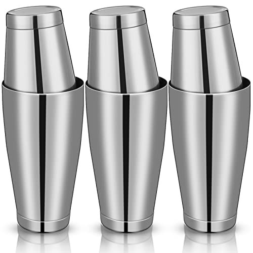 Sabary 6 Pcs Cocktail Shakers Professional Bar Shaker Boston Set Stainless Steel Martini Drink Mixer Basic Tool Weighted