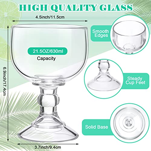 Sabary Set of 12 Schooner Beer Glass 21.5 oz Extra Large Margarita Glass Clear Fishbowl Cup for Drinks Thick Bottom Goblet Shrimp Cocktail Cups for Drinking Coronaritas Beer Margarita Juice Water - My Kitchen Products