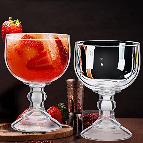 Sabary Set of 12 Schooner Beer Glass 21.5 oz Extra Large Margarita Glass Clear Fishbowl Cup for Drinks Thick Bottom Goblet Shrimp Cocktail Cups for Drinking Coronaritas Beer Margarita Juice Water - My Kitchen Products