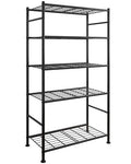 Sakugi Storage Shelves - 5 Tier Shelf Organizer, Heavy Duty Garage Shelving Unit with Leveling Feet, Stable Metal Shelves Organizer for Pantry, Kitchen and Closet, 33.0" W x 12.6" D x 72.0" H, Black - My Kitchen Products
