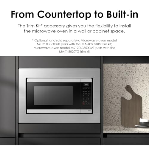 SAMSUNG 1.9 cu. ft. Countertop Microwave with Sensor Cooking, Matte Black Stainless Steel, MS19DG8500MTAA - My Kitchen Products
