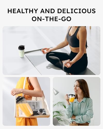 Sangcon 1000W Smoothie Blender for Kitchen, Blenders for Smoothies with (3) Cups (2) Spout Covers (1) Storage Cap (1) To-Go Cap, Portable Blender for Shakes, Ice Crushing, Frozen Drinks, Spices - My Kitchen Products