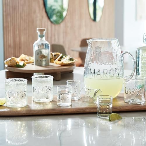 Santa Barbara Design Studio Hammered Margarita Cocktail Glass, 8.45-Ounce, Margs - My Kitchen Products