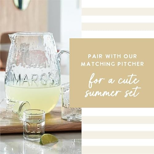 Santa Barbara Design Studio Hammered Margarita Cocktail Glass, 8.45-Ounce, Margs - My Kitchen Products