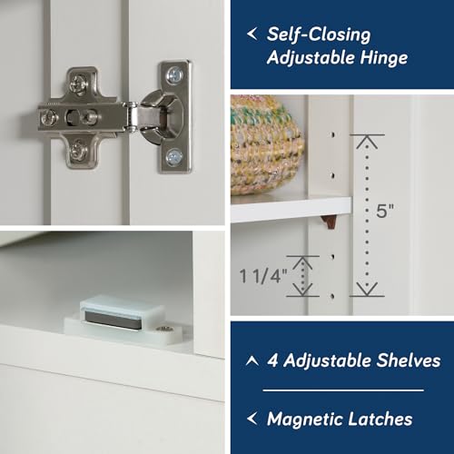 Sauder Select Storage Cabinet/ Pantry cabinets, White finish - My Kitchen Products
