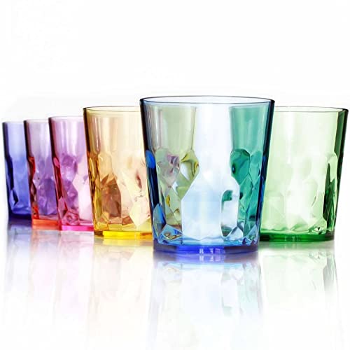 SCANDINOVIA - 13oz Unbreakable Premium Drinking Glasses Set of 6 - Made in Japan - Super Grade Acrylic Plastic - Perfect for Gifts - Dishwasher Safe - Cups Reusable Drinkware Tumblers Kids - My Kitchen Products