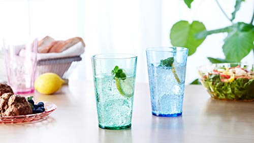 SCANDINOVIA - 19oz Unbreakable Premium Drinking Glasses Set of 6 - Super Grade Acrylic Plastic - Perfect for Gifts - Dishwasher Safe - Stackable - Drinkware Cups Reusable Water Tumbler - My Kitchen Products