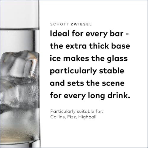 SCHOTT ZWIESEL Convention Longdrink Glass(Set of 6), Iced Beverage Glasses for Cocktails, Dishwasher-Safe Machine-Made Tritan Crystal Glasses, Made in Germany (12.5 Ounce) - My Kitchen Products