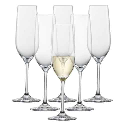 SCHOTT ZWIESEL Forté Champagne Flute (Set of 6), Champagne Glasses with Effervescence