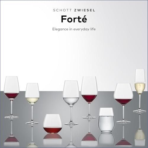 SCHOTT ZWIESEL Forté Champagne Flute (Set of 6), Champagne Glasses with Effervescence Point, Dishwasher-Safe Machine-Made Tritan Crystal Glasses, Made in Germany (8 Ounce) - My Kitchen Products