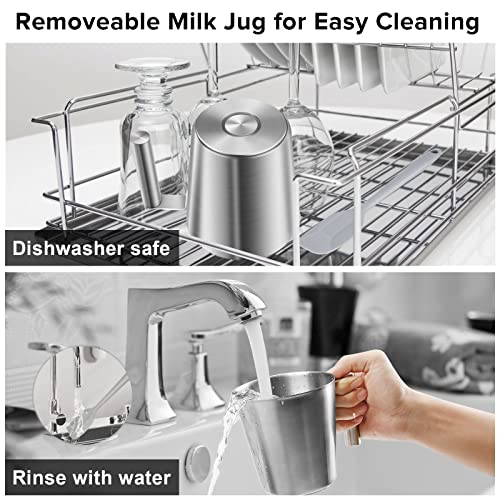 Secura 17oz Detachable Milk Frother and Steamer, Stainless Steel Electric Hot/Cold Foam Maker for Lattes, Cappuccinos & Hot Chocolate, Upgraded 2-in-1 Whisks, Non-Stick & Teflon-Free Design - My Kitchen Products