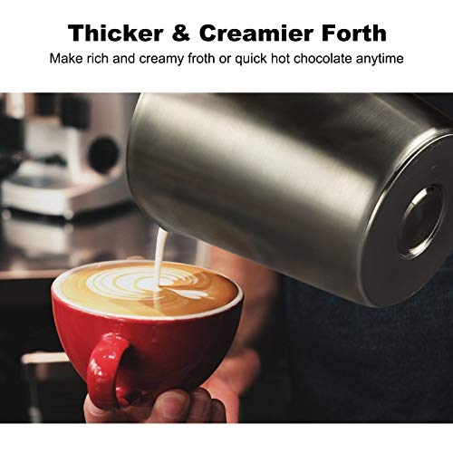 Secura 17oz Electric Milk Frother and Steamer, Stainless Steel Detachable Milk Jug, 4-in-1 Hot & Cold Foam Maker for Latte, Cappuccino & Hot Chocolate, BPA & Teflon-Free, Dishwasher Safe - My Kitchen Products