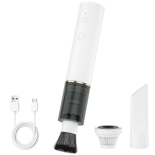 Secura Brands Coffee Grinder Vacuum Cleaner, 3000Pa 2-in-1 Rechargeable Handheld Burr&Casing Cleaner with Soft Brush & Crevice for Burr Coffee Grinders, Manual Mills (White) - My Kitchen Products