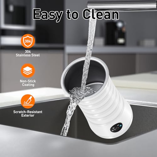Secura Electric Milk Frother, Automatic Milk Steamer, 4-IN-1 Hot & Cold Foam Maker-8.4oz/240ml Milk Warmer for Latte, Cappuccinos, Macchiato with Silicone Spatula, Silent Operation & Shut-off - My Kitchen Products