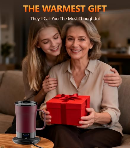 Self-Heating Coffee Mug, 14oz Heated Coffee Mug - Rechargeable Temperature Control Coffee Mug Keep Coffee Hot, Smart Mug Great Gift for Coffee Lovers & Slow Sippers - My Kitchen Products
