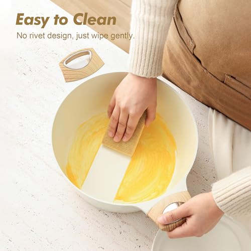 SENSARTE Ceramic Nonstick Stock Pot with Lid, 2.6/4.5/6.6/8.5/11 QT Soup Pot Casserole Pot, Non-toxic Healthy Pasta Pot, Large Cooking Pot Stew Pot, Induction Compatible, PFOA PFAS PTFE Free, White - My Kitchen Products