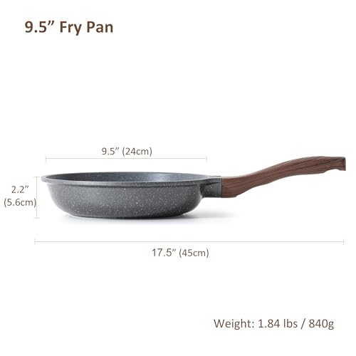 SENSARTE Nonstick Frying Pan Skillet, Swiss Granite Coating Omelette Pan, Healthy Stone Cookware Chef's Pan, PFOA Free (9.5 Inch) - My Kitchen Products