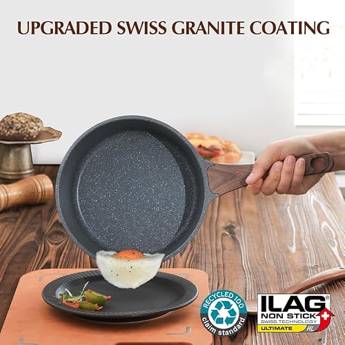 SENSARTE Nonstick Saucepan with Lid, 1.5 Quarts Small Pot with Swiss Granite Coating, Stay-cool Handle, Multipurpose Handy Sauce Pot Small Kitchen Cooking Pot, Induction Comptable, PFOA Free - My Kitchen Products