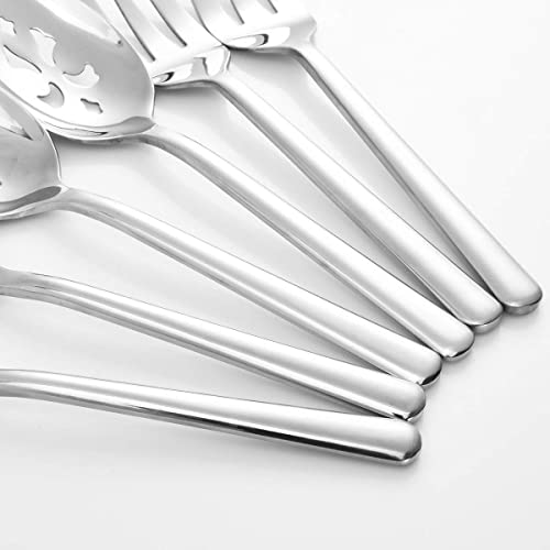 Serving Spoon x 2,Slotted Serving Spoon x 2,Serving Forks x 2,RTT 9 Inch Stainless Steel Catering Serving Utensils for Party Buffet Dinner Banquet Kitchen Basics (Silver Mirror Finish) - My Kitchen Products