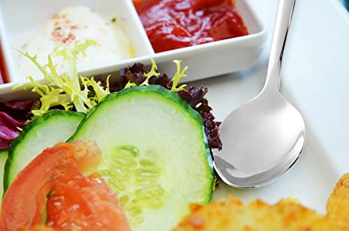 Serving Spoon x 2,Slotted Serving Spoon x 2,Serving Forks x 2,RTT 9 Inch Stainless Steel Catering Serving Utensils for Party Buffet Dinner Banquet Kitchen Basics (Silver Mirror Finish) - My Kitchen Products