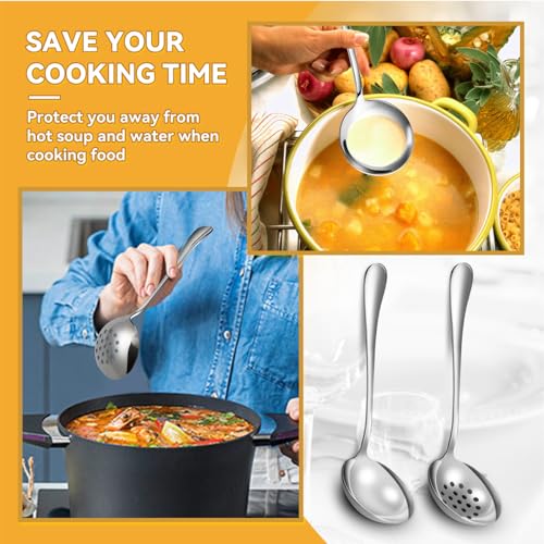 Serving Utensils Set for Partie, Silver Stainless Steel Metal Serveware Large Serving Spoons, Slotted Spoons, Forks, Tongs, Soup and Skimmer Spoon, Cake Server for Buffet, Catering, Entertaining 15pcs - My Kitchen Products