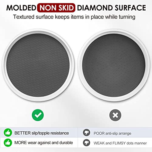 Set of 4, 10 Inch Non-Skid Lazy Susan Organizers - Turntable Rack for Cabinet, Pantry Organization and Storage, Kitchen, Fridge, Bathroom Makeup Vanity Countertop, Under Sink Organizing, Spice Rack - My Kitchen Products